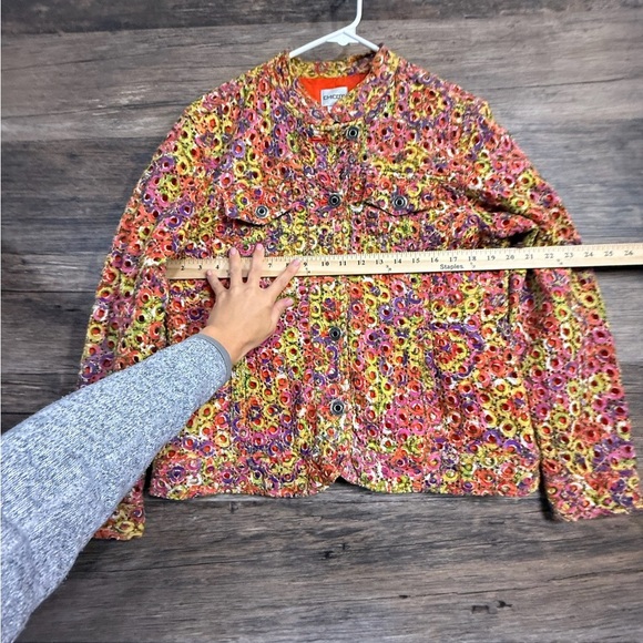 Chico's Multicolor Floral Women's Blazer - Picture 4 of 6